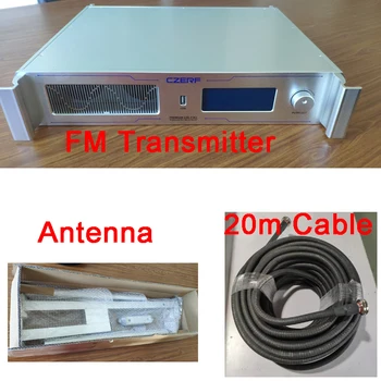 Transmissor de Rádio FM 1000W de Alta Potência de Transmissão da Estação de Rádio Transmissor com a Antena externa e Cabo Kit