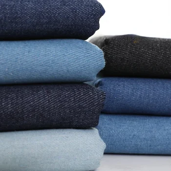 Fina Engrossado Elástico Lavado Tecido de Jeans de Verão Sólido Poliéster Calças de Algodão Camisa de Roupas Avental Casaco Saia DIY de Costura Pano