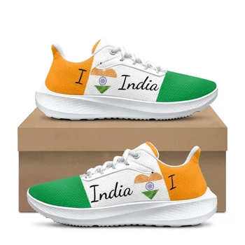 Eu Amo a Índia Impressão Laço Tênis Mulheres Respirável Plana Sapatos para Adultos, Adolescentes Tamanho 36-46 Clássico Tênis Zapatos