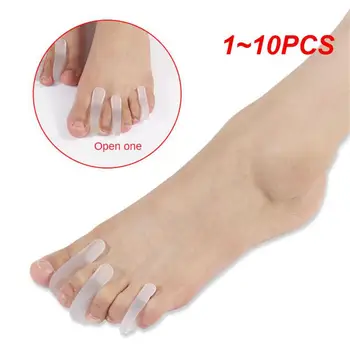1~10PCS Pad No Dedo Pequeno Polegar Silicone de Uso Diário do Dedo do pé Corretor de Joanete Guarda Alisador de Dedo para Dedo do pé Separador de Cuidados com os Pés