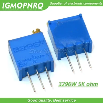 10Pcs/lot 3296W-1-502LF 3296W 502 5k ohm Topo regulamento Multiturn Aparador Potenciômetro de Alta Precisão Resistor Variável