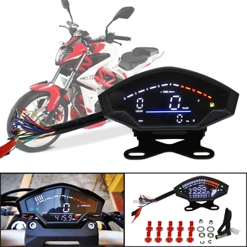 Moto Velocímetro Digital Medidor de LCD por Injeção Elétrica Carburador de Motor Universal Tacômetro Odômetro Para Vort-X200