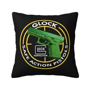 Legal Glock 19 Capas de Almofadas de Decoração de Casa de Kawaii EUA Revólver Pistola Almofadas para o Sofá Quadrado Fronha