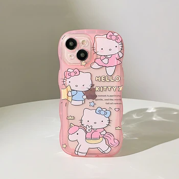 Sanrio Hello Kitty Kawaii Iphonephone Caso dos desenhos animados Bonitos Anime Novo Apple 15 de Telefone Caso 14Promax Iphone 13-12 Decorar Menina de Presente
