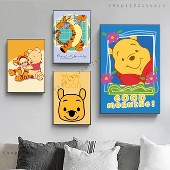 Dos desenhos animados de Disney do Anime Pinturas em Tela, Bonito Winnie The Pooh Pôsteres e Impressões de Arte de Parede Fotos de Sala de estar Decoração de Casa