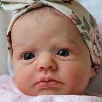 20Inch Renascer LouLou Acordado kit de abrir os olhos 50CM Reborn Baby Doll Kit sem pintura Reborn Kit em Branco Boneca Peças Realistas Molde