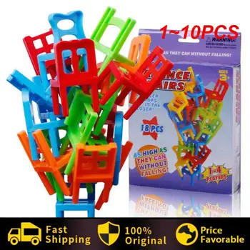 1~10PCS Família de Jogo de Tabuleiro para Crianças Brinquedo Educativo Equilíbrio Empilhar Cadeiras Cadeira de Fezes GameChair macaco lidar
